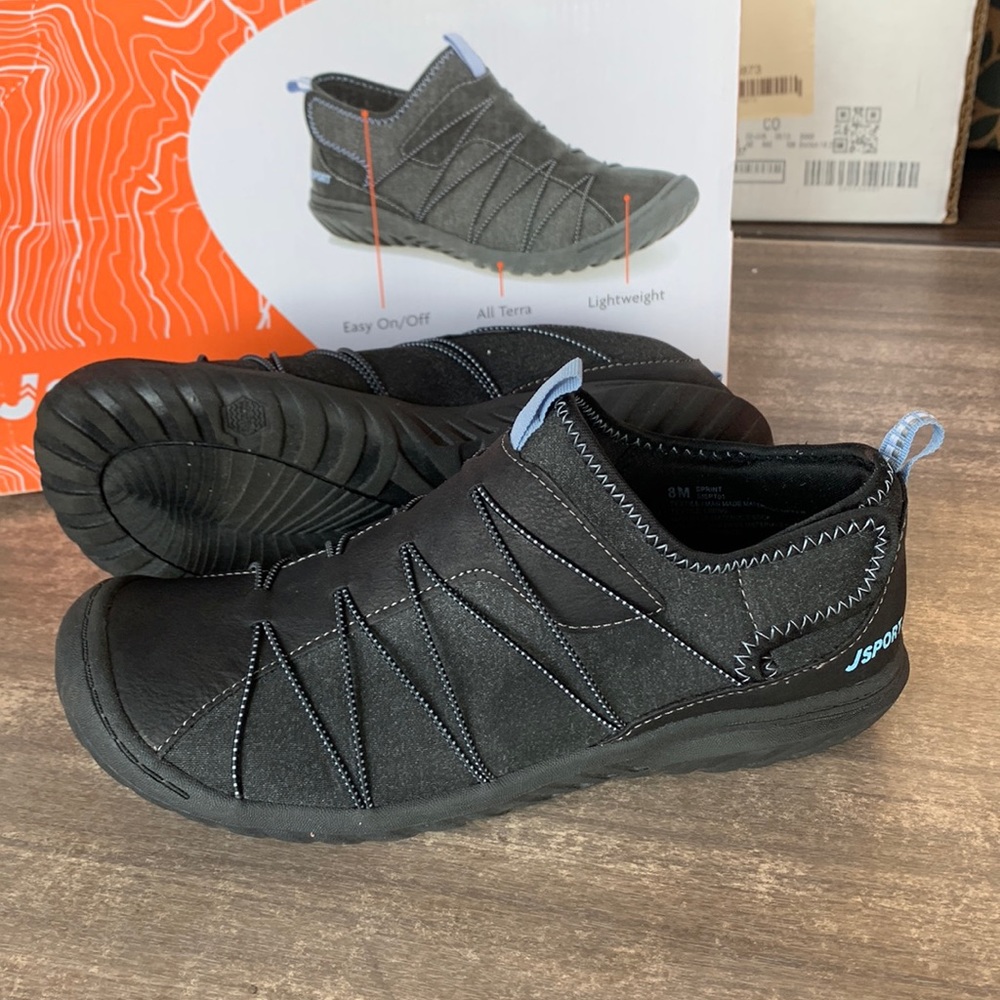 PREOWNED Womens JSport Sprint Athletic Shoes Black Blue